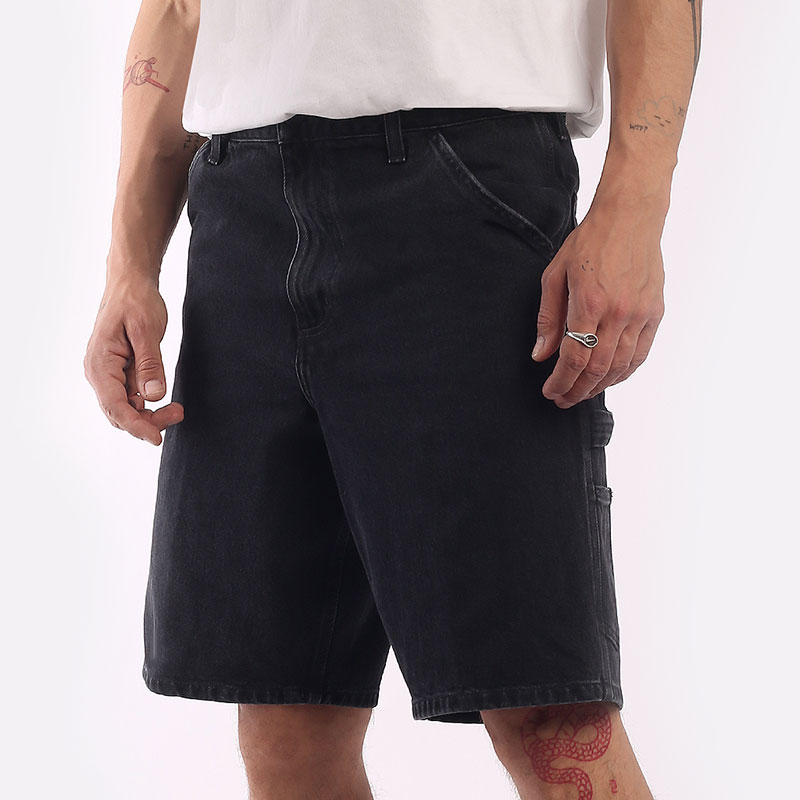 мужские черные шорты  Carhartt WIP Single Knee Short I032026-black - цена, описание, фото 2